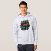 Retro Graffiti Sfeer Hoodie (Voorkant volledig)