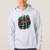 Retro Graffiti Sfeer Hoodie (Voorkant)
