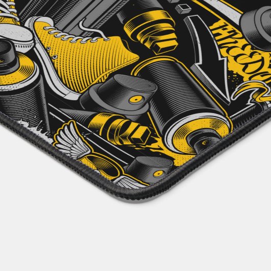 Retro Graffiti Stadspatroon Bureaumat (Hoek)