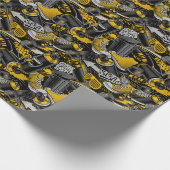 Retro Graffiti Stadspatroon Cadeaupapier (Hoek)