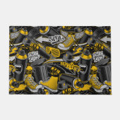 Retro Graffiti Stadspatroon Deurmat (Voorkant)