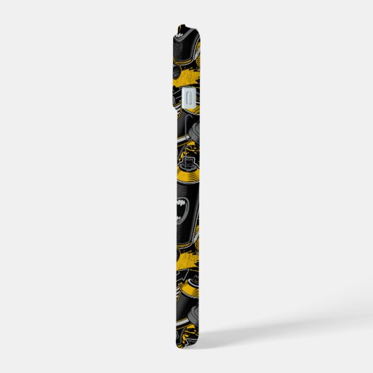 Retro Graffiti Stadspatroon iPhone 15 Case (Linkerkant)