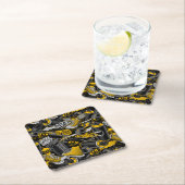 Retro Graffiti Stadspatroon Kartonnen Onderzetters (Insitu)