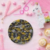 Retro Graffiti Stadspatroon Papieren Bordje (Feest)