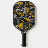 Retro Graffiti Stadspatroon Pickleball Paddle (Achterkant)