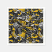 Retro Graffiti Stadspatroon Servet (Voorkant)