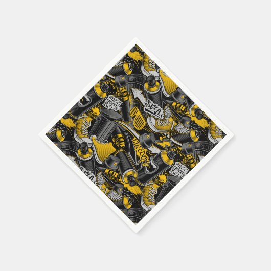 Retro Graffiti Stadspatroon Servet (Hoek)