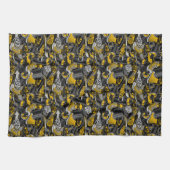 Retro Graffiti Stadspatroon Theedoek (Horizontaal)