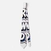 Retro graffiti woord Angelwing 3-D typografie hals Stropdas (Voorkant)