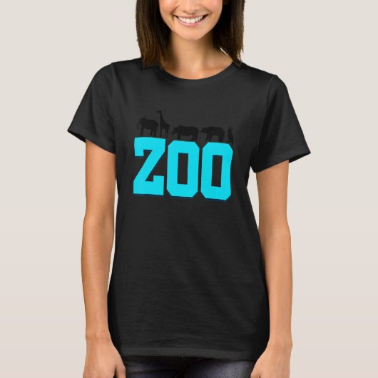 Retro Grafisch Dierendierentuin dierentuin T-shirt (Voorkant)