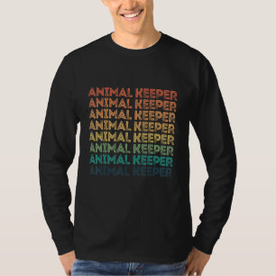 Retro Grafisch Dierenverzorger Dierenparkmedewerke T-shirt