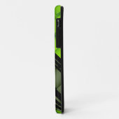 Retro-grafisch ontwerp voor zwarte en groene strep Case-Mate iPhone case (Achterkant/links)