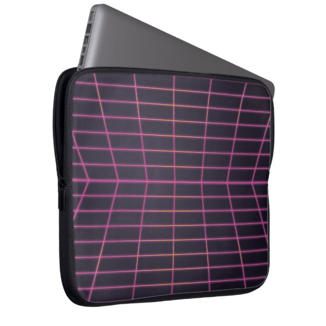 Retro grafische afbeelding van een videospel uit d laptop sleeve (Voorkant Rechts)