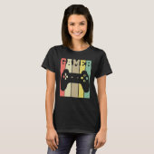 Retro grafische console speler controller videogam t-shirt (Voorkant volledig)