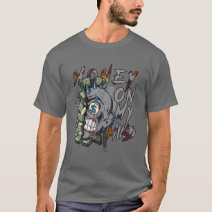 Retro  grafische kaart voor Bordeaux 7 met laag ge T-shirt