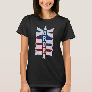 Retro  grafische kaart voor internationale 3-vluch t-shirt