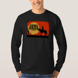 Retro Grafische Paardenliefhebber Equestrian Ruite T-shirt
