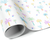Retro Grafische Palmen  Cadeaupapier (Rol Hoek)