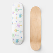Retro Grafische Palmen Persoonlijk Skateboard (Voorkant)