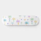 Retro Grafische Palmen Persoonlijk Skateboard (Horizontaal)