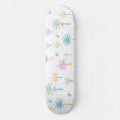 Retro Grafische Palmen Persoonlijk Skateboard (Voorkant)