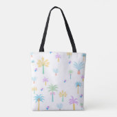 Retro Grafische Palmen Tote Bag (Achterkant)