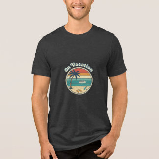 Retro Grafische Vakantie Cruise Eiland Tri-Blend Shirt