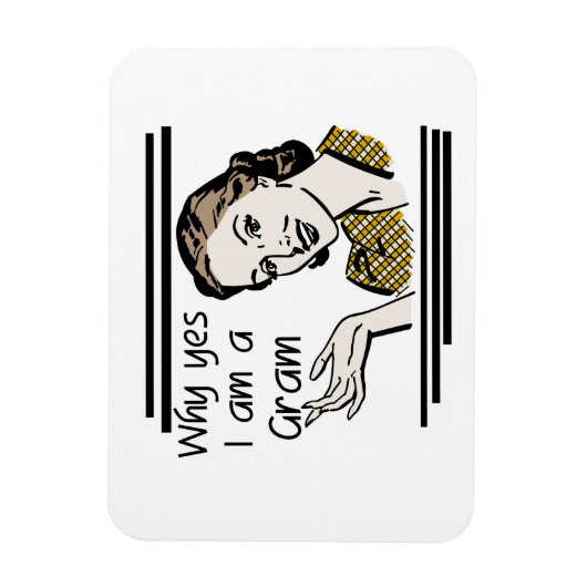 Retro Gram geschenken Magneet (Verticaal)