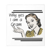 Retro Gram geschenken Notitieblok (Voorkant)