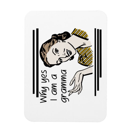 Retro Gramma Cadeaus Magneet (Verticaal)