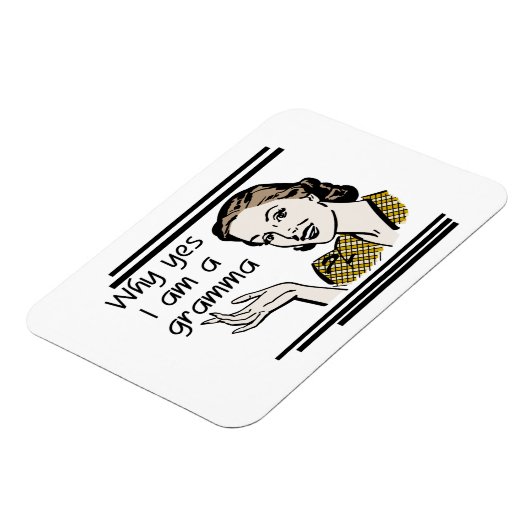 Retro Gramma Cadeaus Magneet (Linkerzijde)