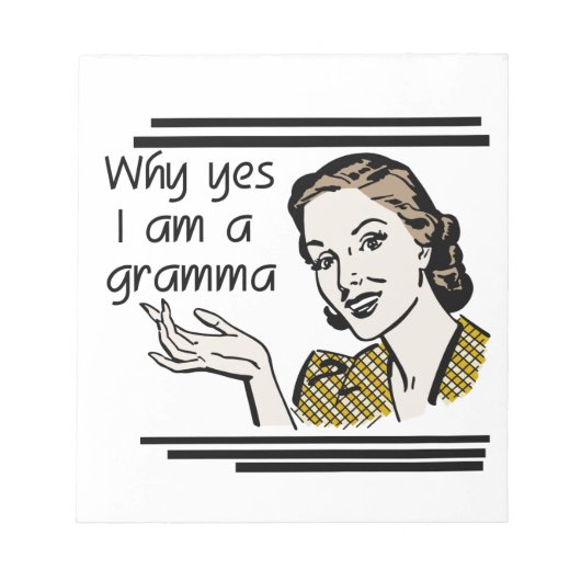 Retro Gramma Cadeaus Notitieblok (Voorkant)