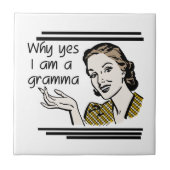 Retro Gramma Cadeaus Tegeltje (Voorkant)