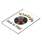 Retro grammofoonplaat, Vinyl, Vintage, Oldie Notitieboek (Linkerzijde)