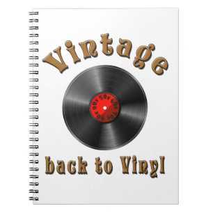 Retro grammofoonplaat, Vinyl, Vintage, Oldie Notitieboek