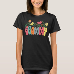 Retro  Grammy Best Grammy Ever Floral T-shirt