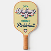 Retro Grammy Hart Gepersonaliseerd Pickleball Paddle (Voorkant)