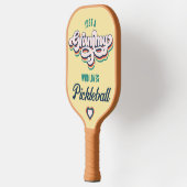 Retro Grammy Hart Gepersonaliseerd Pickleball Paddle (Links)