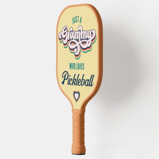 Retro Grammy Hart Gepersonaliseerd Pickleball Paddle (Links)