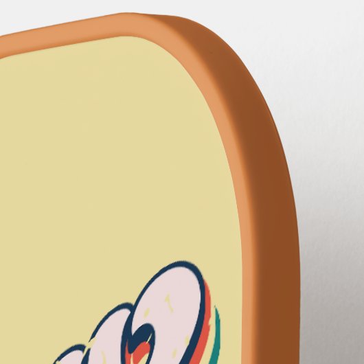 Retro Grammy Hart Gepersonaliseerd Pickleball Paddle (Links Detail)