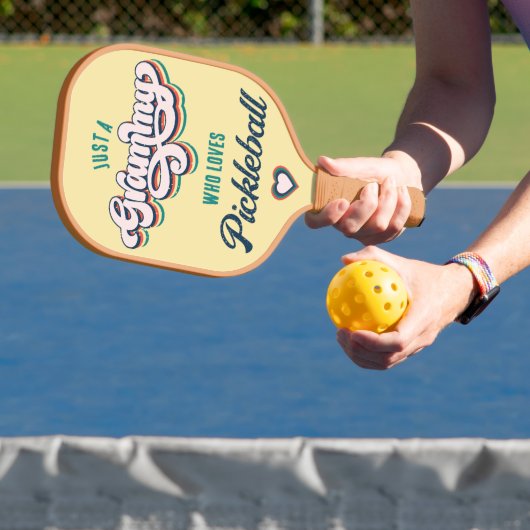 Retro Grammy Hart Gepersonaliseerd Pickleball Paddle (Insitu)