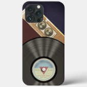 Retro Gramophone Music  Vinyl Record Case-Mate iPhone Case (Achterkant)