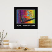 Retro gramophone muziek citeert motivatie poster (Keuken)