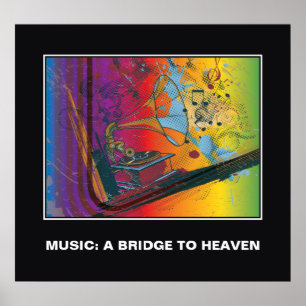 Retro gramophone muziek citeert motivatie poster