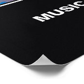 Retro gramophone muziek citeert motivatie poster (Hoek)