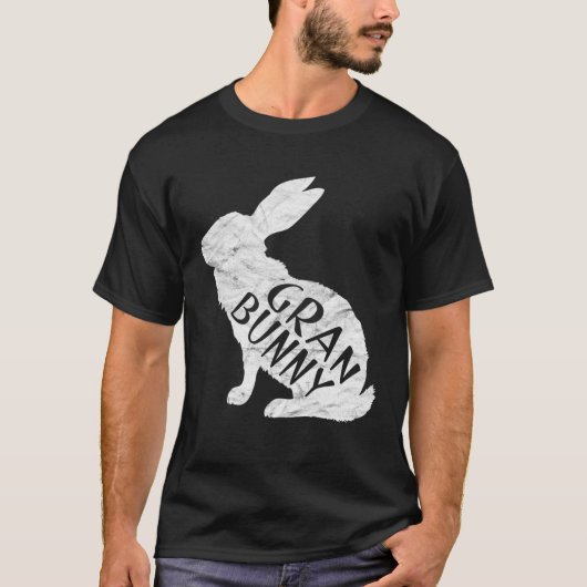 Retro Gran Bunny Oma Konijn Bijpassende Familie E T-shirt (Voorkant)