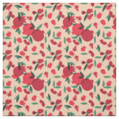 Retro granaatappel fruitbladeren botanisch stof (Swatch)