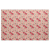 Retro granaatappel fruitbladeren botanisch stof (Fat Quarter)
