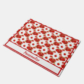 Retro Granaatappel Rood Fruit Boomgaard Patroon Deurmat (Schuin)
