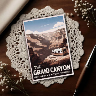 Retro Grand Canyon Avontuur Briefkaart